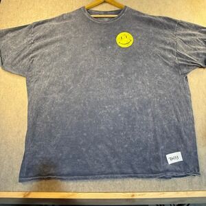 Walmart Always Low Prices Smiley Face Acid Wash Graphic T-Shirt Blue 3XL